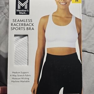 mark. White Seamless Racerback Sports Bra